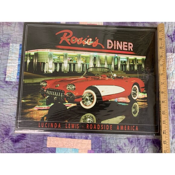 Rosie’s Diner Lucinda Lewis USA Metal 16x12.5 Sign Wall Decor Bar Man Cave Shop - Picture 3 of 3